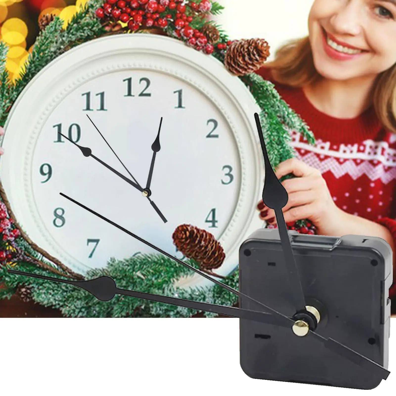 Movimento Silenzioso per Orologio con Scansione Continua, Meccanismo ad Alta Coppia per Cornici Fotografiche con Punto Croce, Kit Lancette e Motore per Orologio
