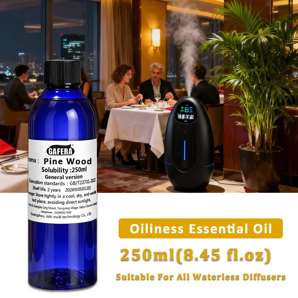 GAFERA 250ml (8.45 fl.oz) Pine Wood/Ice Age Essential Oils, For All Waterless Diffuser, Aromatherapy Machine Replenishes Essence