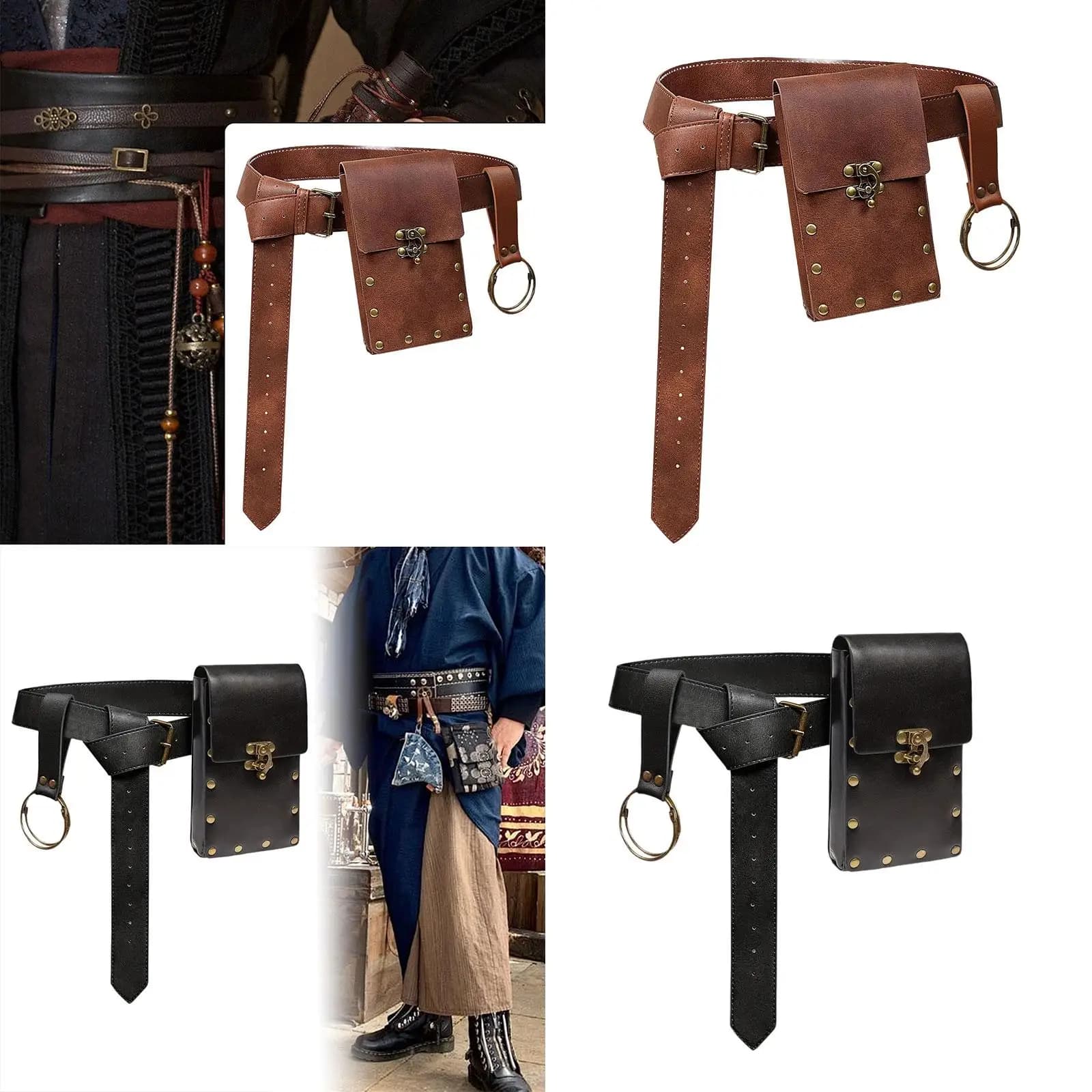 Marsupio da cintura Marsupio portatile regolabile Costume cosplay Telefono unico