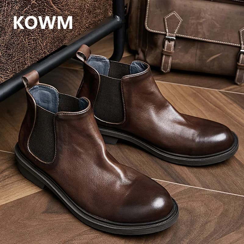 Scarpe da trekking KOWM in pelle di vacchetta da uomo e da donna, sneakers outdoor, scarpe da montagna, scarpe da viaggio, scarpe casual, scarpe da trail