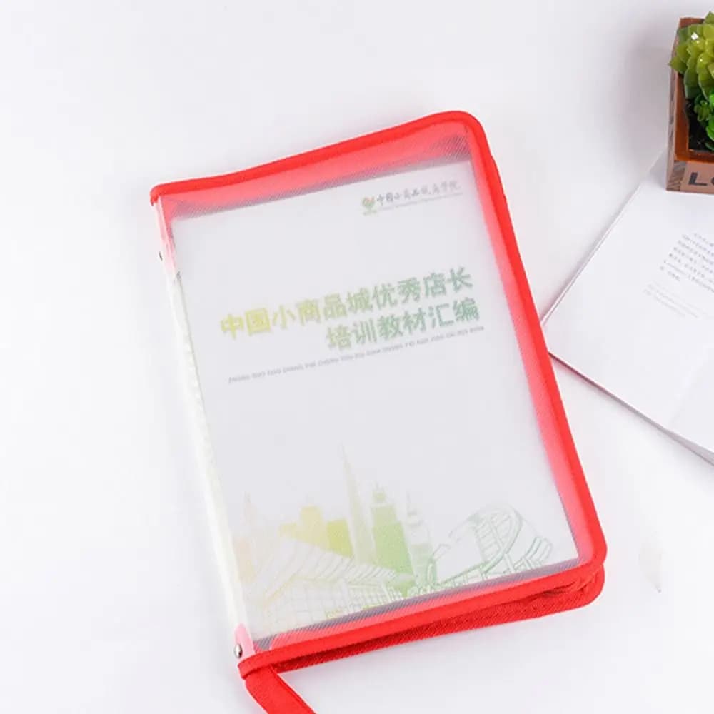 Transparent Document Bag Storage Bags Stationery Textbook Test Paper Folder Zipper Storage Bag Paper Organizer File Bag Folders