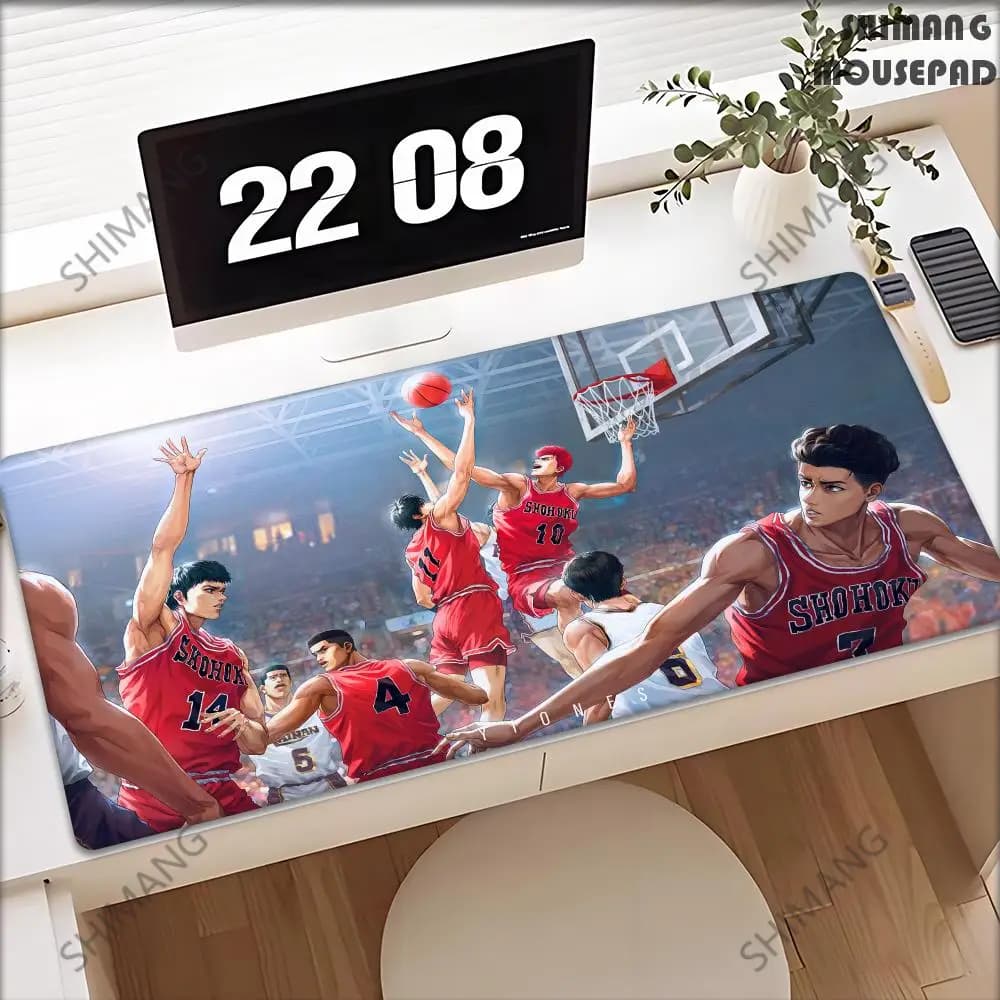 slam dunk mousepad Gamer antiscivolo grande tappetino per mouse Gaming Laptop Tappetino da scrivania Accessori per PC Tappetini Mausepad Tastiera Cabinet Mause Mat