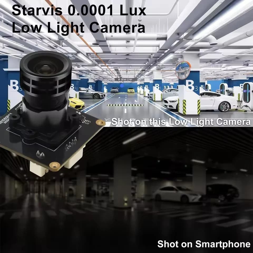 ELP Starvis HDR H.264 1080P USB Camera Module Low Light 0.0001 Lux Starlight Webcam Module with F1.0 Aperture Lens For Security