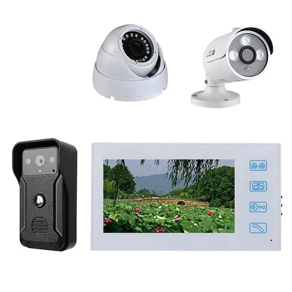 2026 7 "Schermo a colori Home Video Interphone Citofono Kit campanello Famiglie domestiche Sistemi citofonici per controllo accessi porta con AHD 1080P