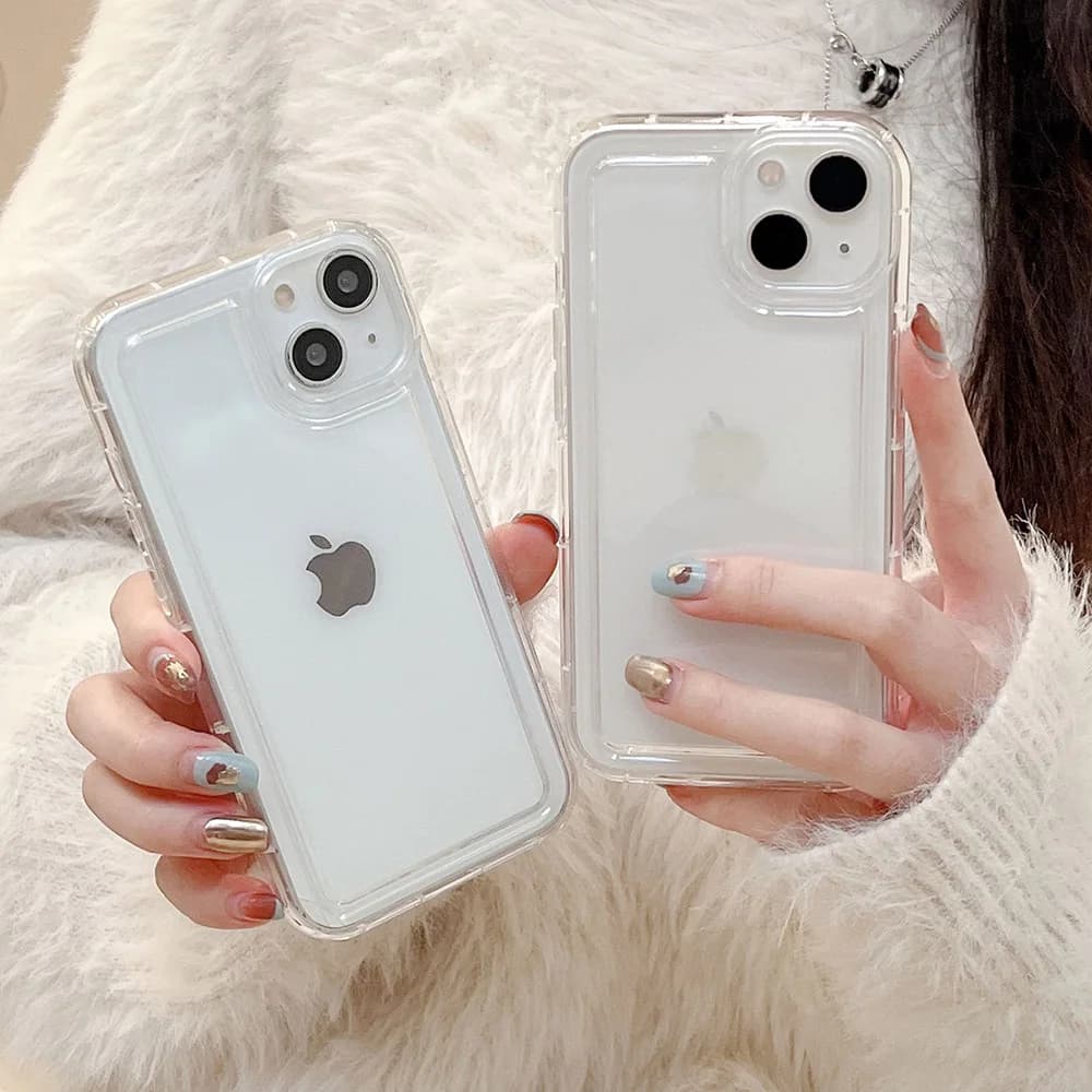 Luxury shockproof transparent case for iPhone 17 Pro Max 16 15 14 Plus 13 12 11 XS XR SE AIR Transparent bumper protective case