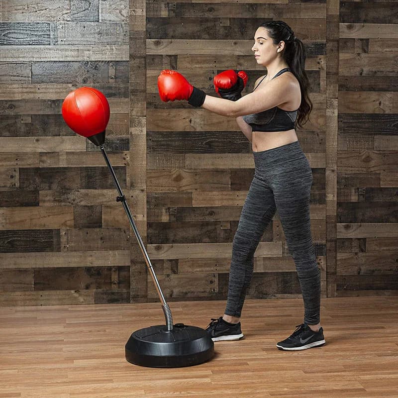 Sacca da boxe per allenamento fitness ad altezza regolabile per adulti e bambini