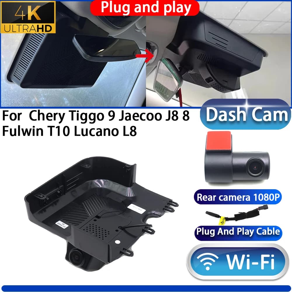 HighCity per Chery Tiggo 9 Jaecoo J8 8 Fulwin T10 Lucano L8 Dash Cam Telecamera DVR Visione Notturna WiFi Plug and Play Registratore Video