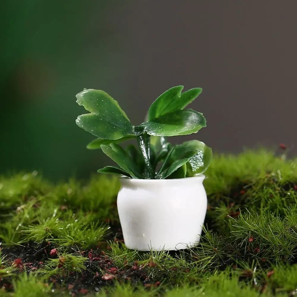Artificial Plants in Miniature, Vase Trees, Plastic Plants Simulate 1:12 for Doll House, Gift