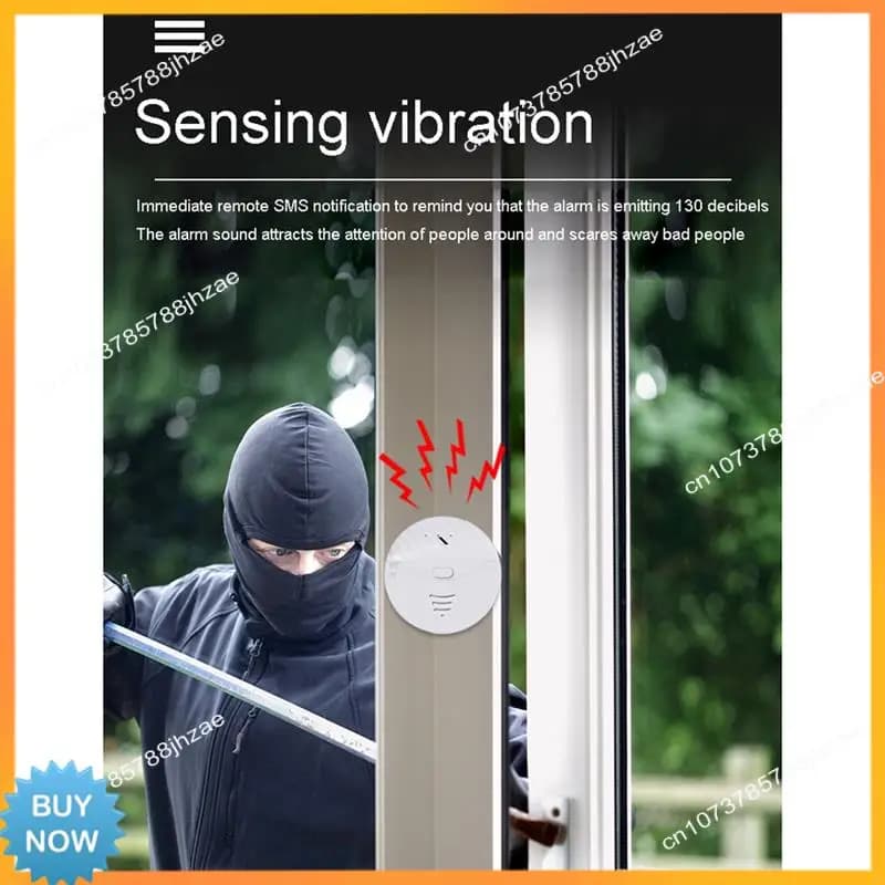 A10R Sensore di Sicurezza 130DB Smart Tuya Allarme Vibrazione Per Porte E Finestre Per Avvertimento Antifurto Intruso Allarme di Sicurezza Domestica