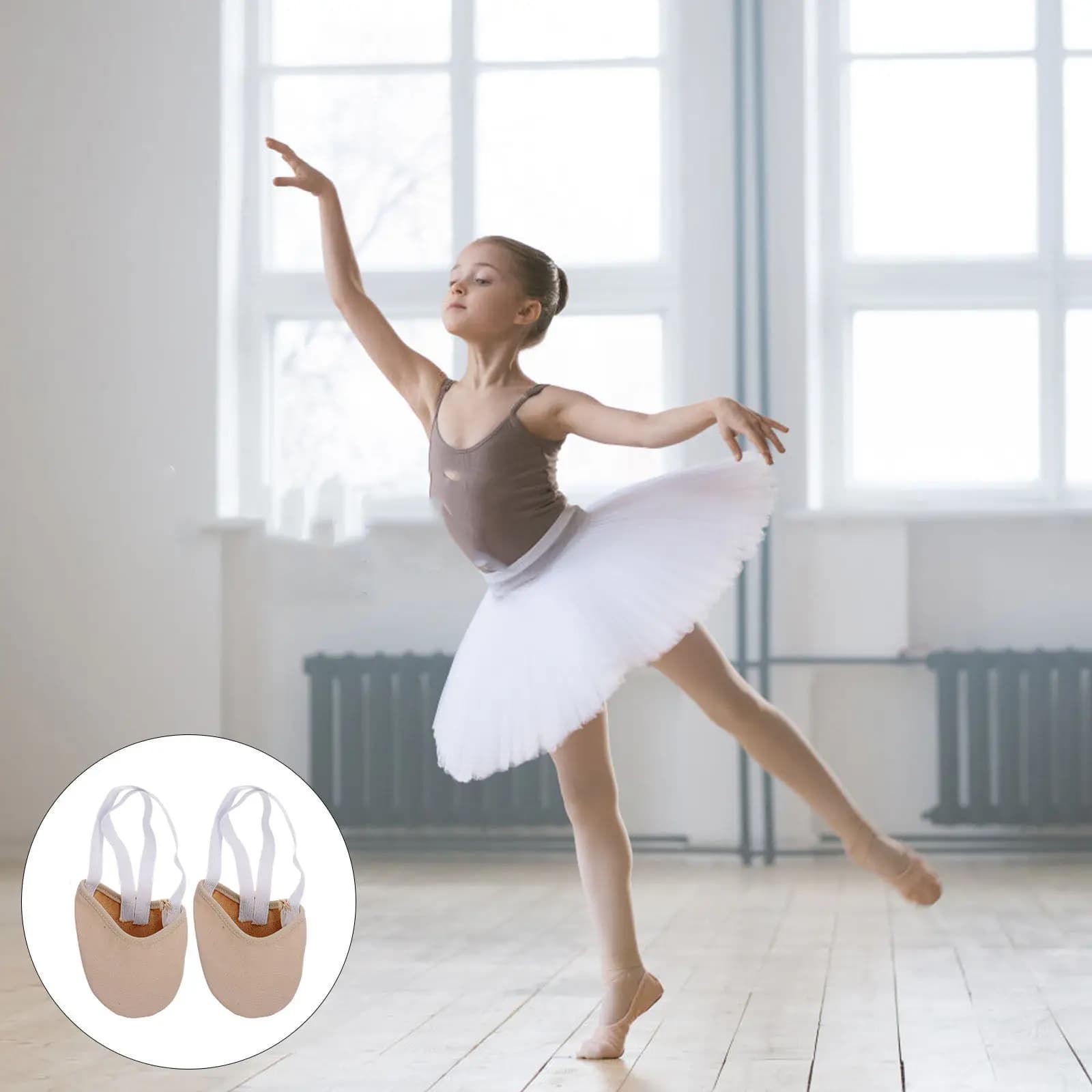 1 paio di calzini invisibili a taglio basso per ballerini, calzini antiscivolo per yoga con presa completa, elastici e traspiranti con laccio alla caviglia