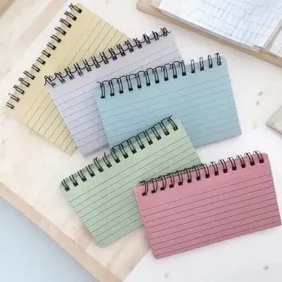 Blocco note tascabile da 5 pezzi, blocco note portatile con design a righe, ideale per la lista delle cose da fare, agenda giornaliera, piccola spirale