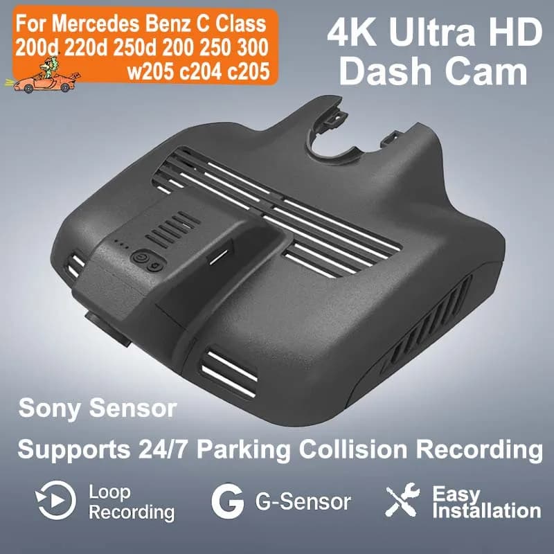 4K Plug And Play Easy Installation Wifi DVR Car Dash Cam for Mercedes Benz Class C 200d 220d 250d 250 300 w205 c205