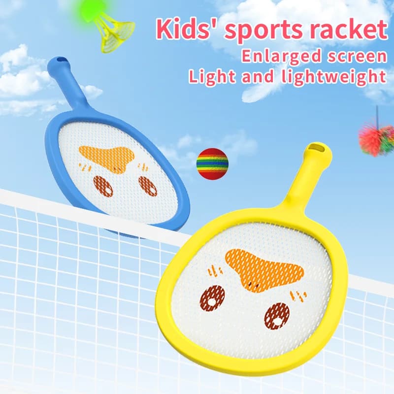 Racchetta da tennis con palla luminosa Racchetta da badminton Introduzione ai giocattoli sportivi all'aria aperta per bambini Modi di gioco multipli Racchetta