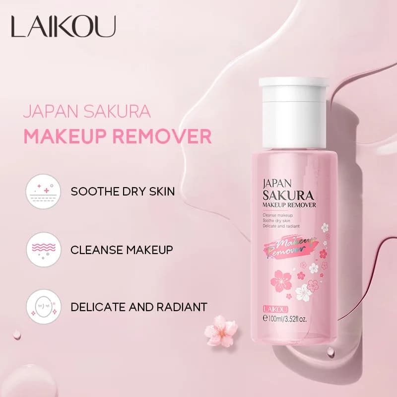 LAIKOU Japan Sakura Struccante Pulizia profonda Viso sensibile Struccante delicato non irritante 100 ml