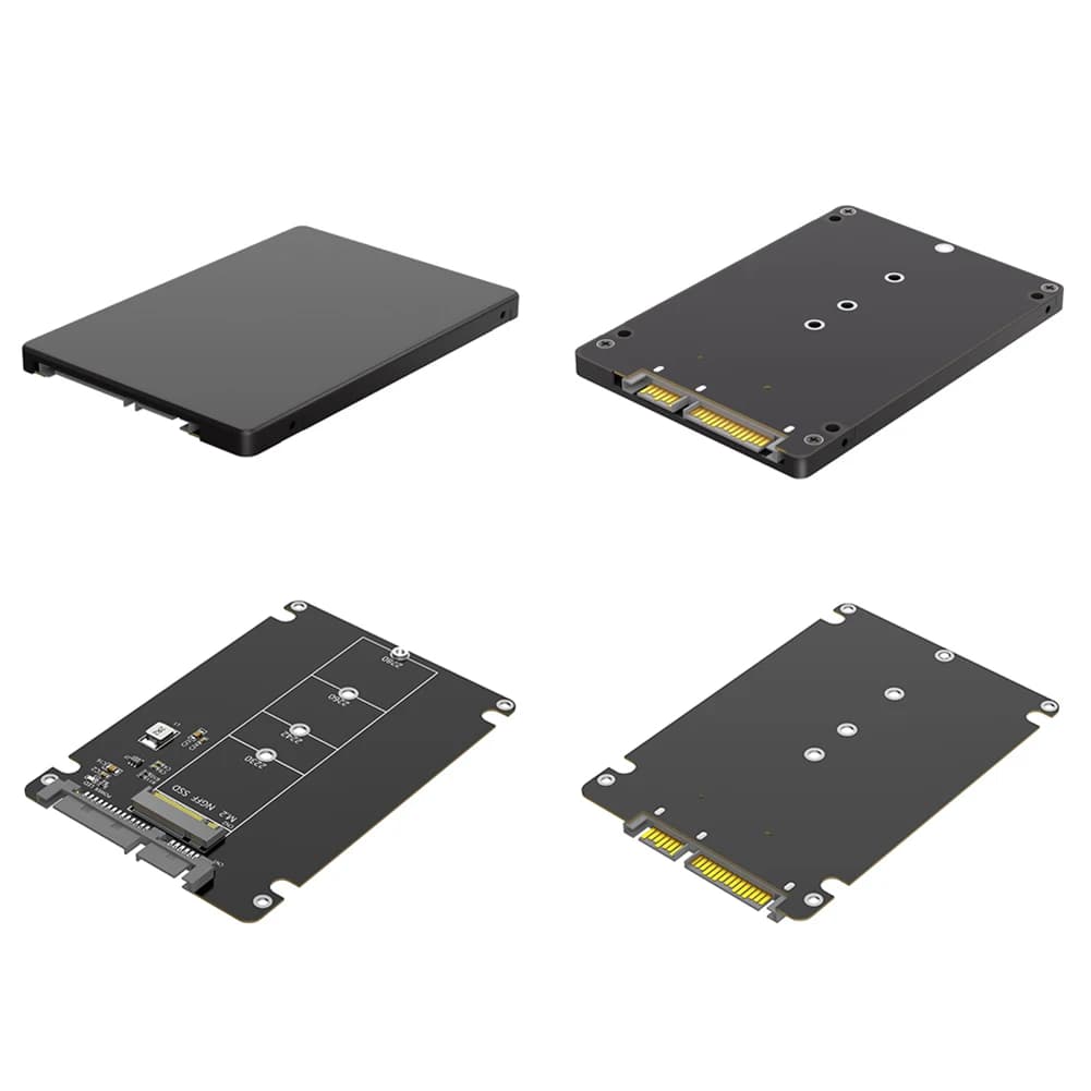 Adattatore da M.2 NGFF B Key a SATA III da 2,5 pollici, Box Esterno per SSD M.2, Case SSD M.2, Adattatore da SSD M.2 NGFF a SATA III da 2,5 pollici