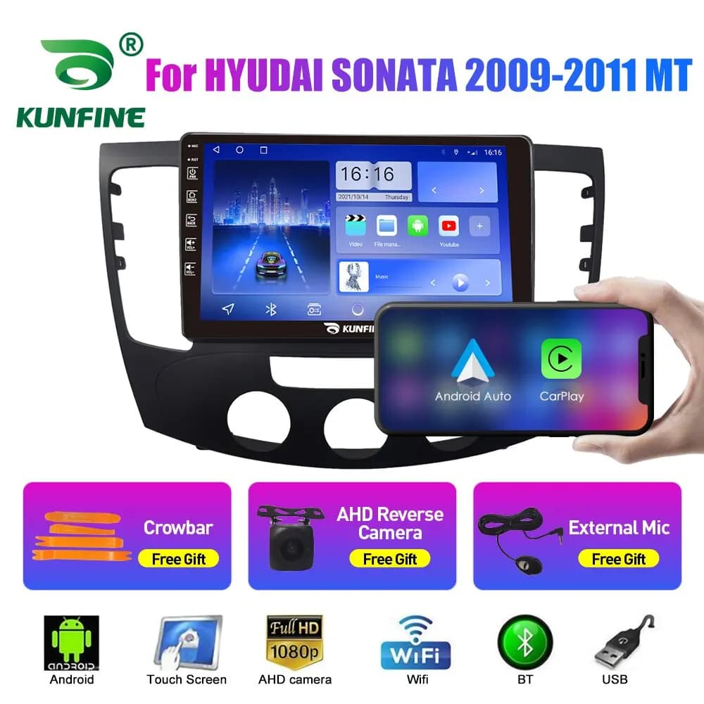 Autoradio da 10.33 pollici perHyundai SONATA 09-11 2Din Android Stereo DVD Navigazione GPS Lettore video Multimediale Carplay Android Auto