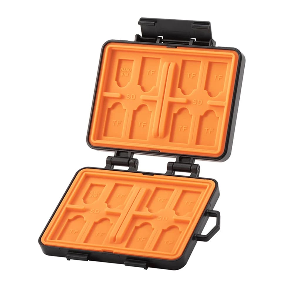 High-Capacity Waterproof Memory Card Storage Box Water And Dust Protection 24 Slots For SD, TF, SIM Cards For DJI For INSTA360