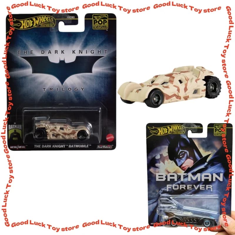 Hot Wheels Premium 2024 Pop Culture Modellino Auto 1/64 Hotwheels The Dark Knight Batmobile da Collezione Giocattolo Regalo per Bambini e Ragazzi
