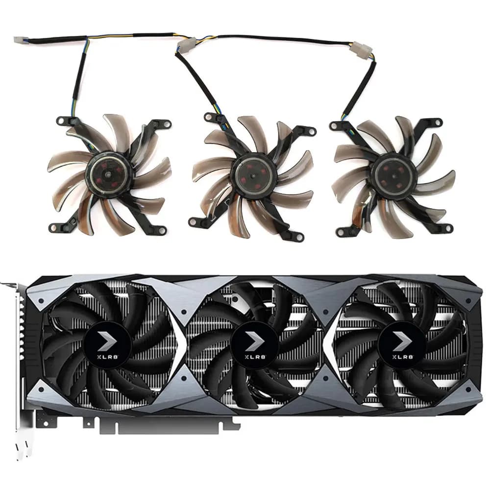 Nuovi 3 ventole/SET PNY RTX 2080TI XLR8 Gaming GPU FANS, per PNY RTX 2070Super, 2080, 2080Super, 2080TI XLR8 Gaming Video card ventola di raffreddamento