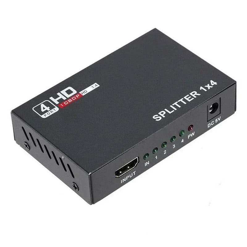 Convertitore audio video splitter HDMI 1080p 1x4 Adattatore display multi schermo 1 in 4 out per fotocamera PS5 PC portatile per proiettore TV