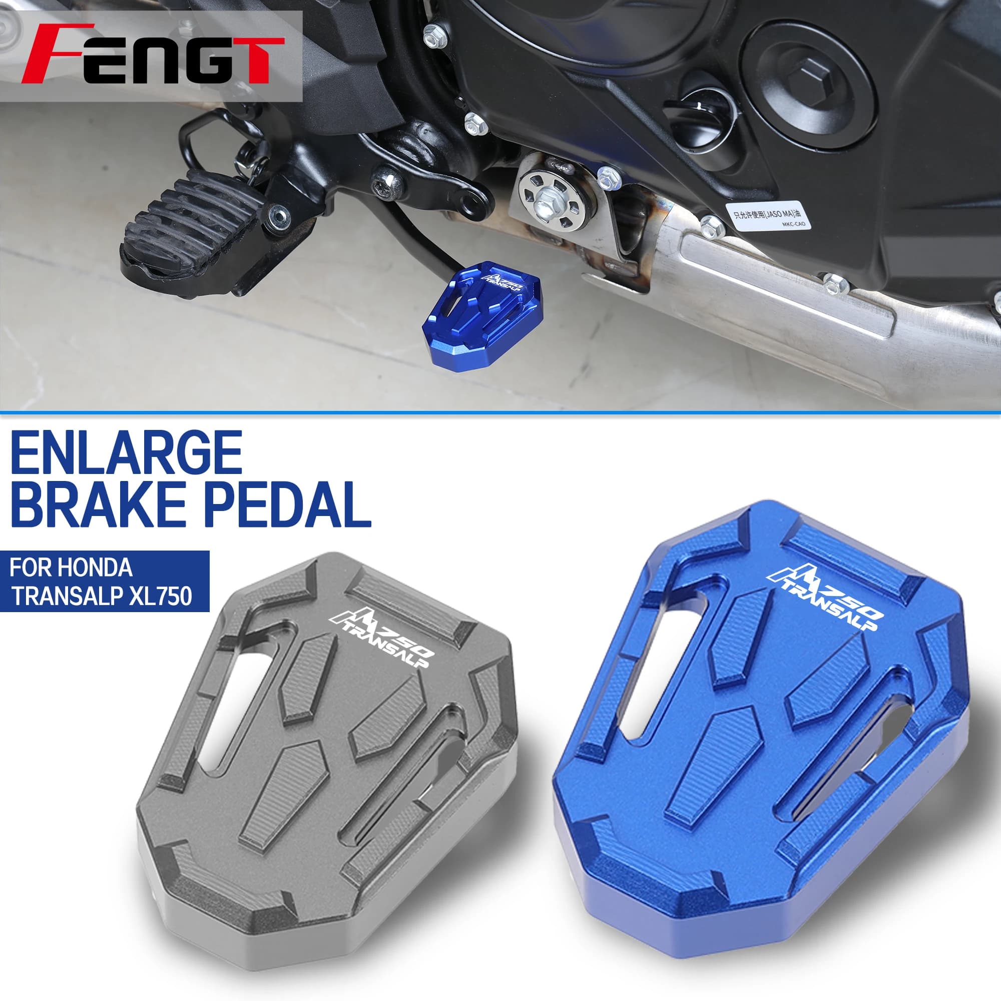 Per Honda XL750 Transalp 750 XL 750 2023 + moto freni a pedale posteriori leve a pedale estensione piastra a gradino poggiapiedi Pad Transalp750