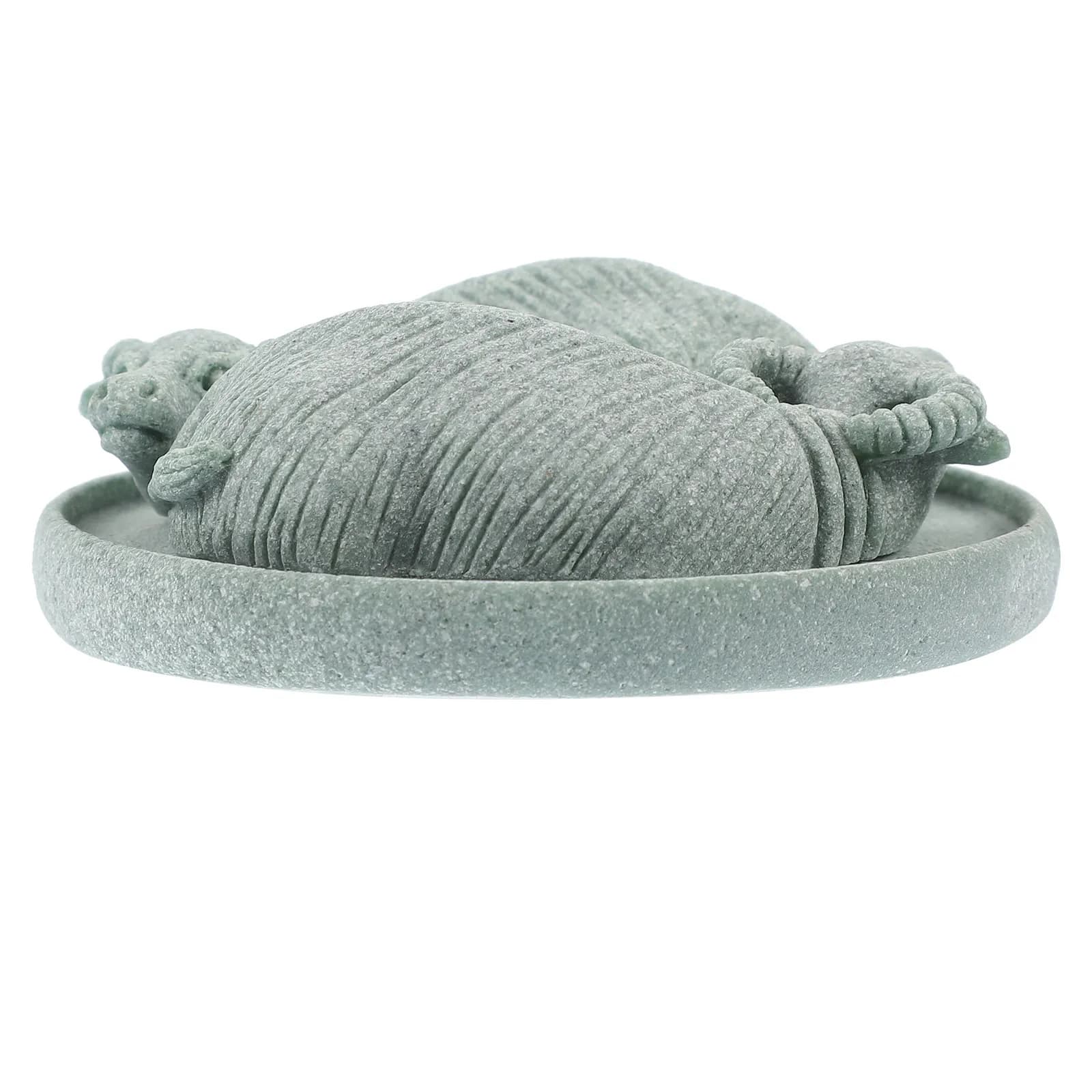 Unique Bagua Ox Sandstone Incense Stick Holder Decorative Desktop Burner for Home Office Artistry Incense Tray Holder Ash