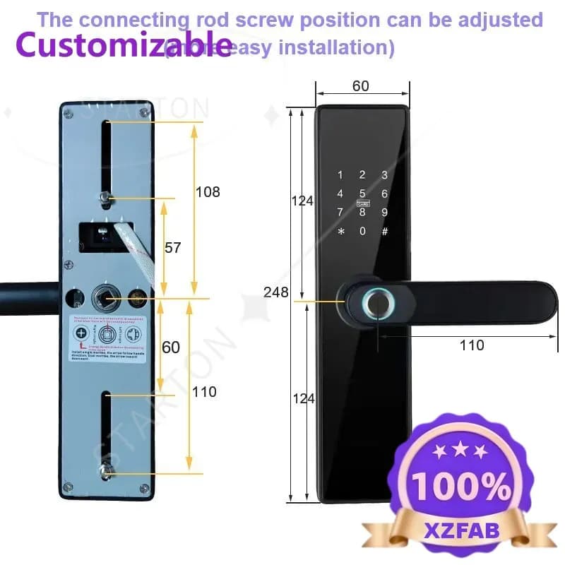 Factory Direct 2026 Fingerprint Digital Password 13.56mhz Electronic Lock Keyless Access Type C USB Smart Home Intelligence H4