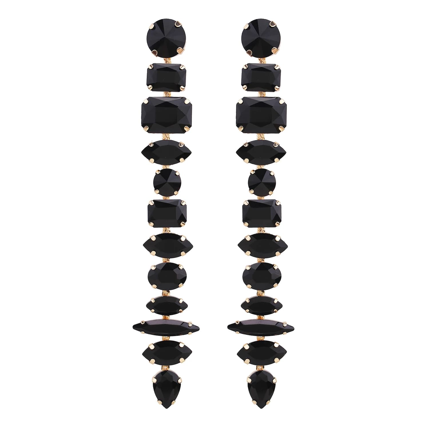 Orecchini pendenti con nappa lunga Design con nappa scintillante intarsiato con strass abbinati Abiti quotidiani Accessori per feste Dupes Gioielli di lusso