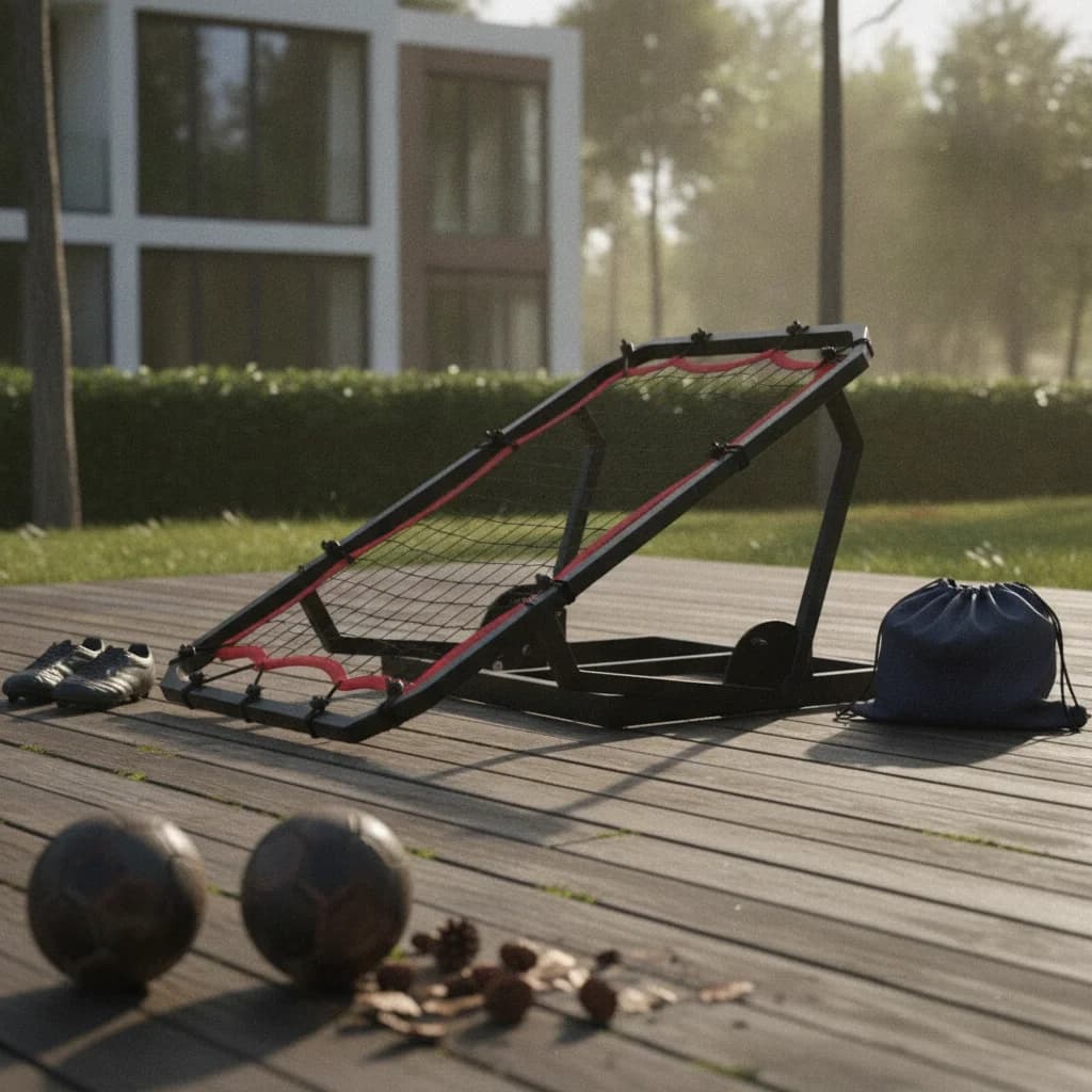 Two-SportSport Training Net Angled Multi-Sport Rebound Net Basketball Rebounder Rectangular Base