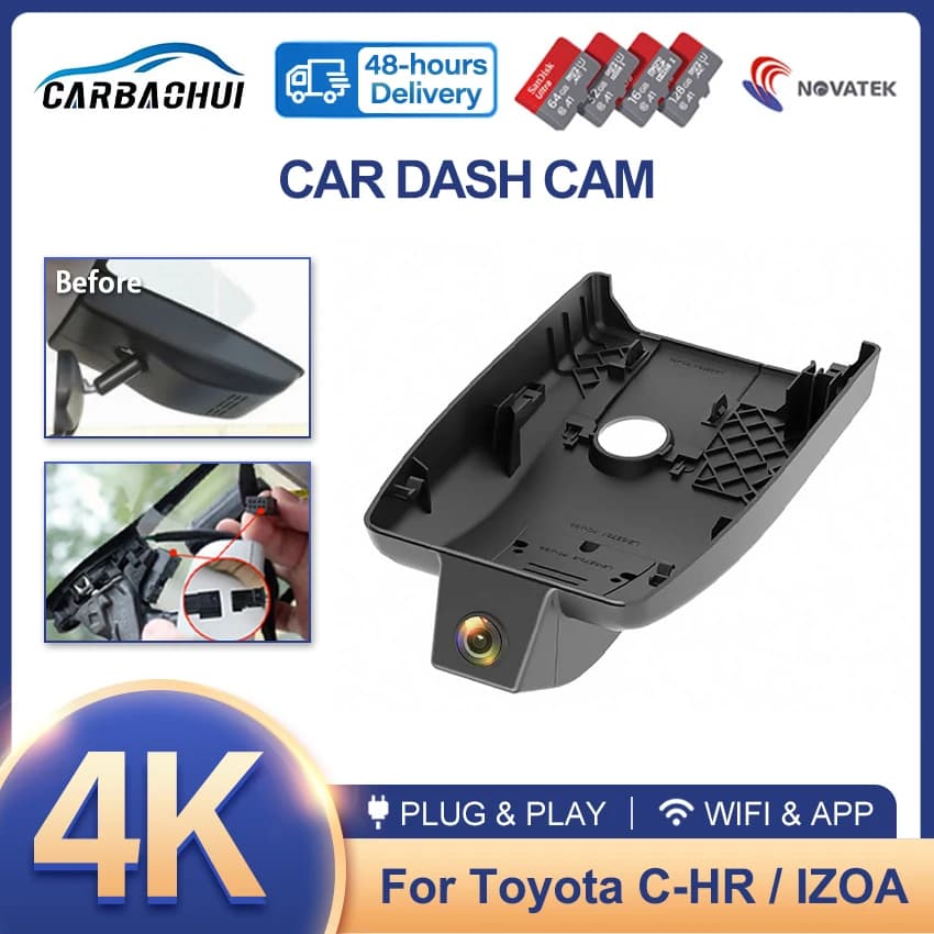 Car Dvr Plug And Play video recorder Wifi Dash Cam Car Dvr Camera for Toyota CHR C-HR 2017 2018 2019 2020 2021 2022 2023 DashCam