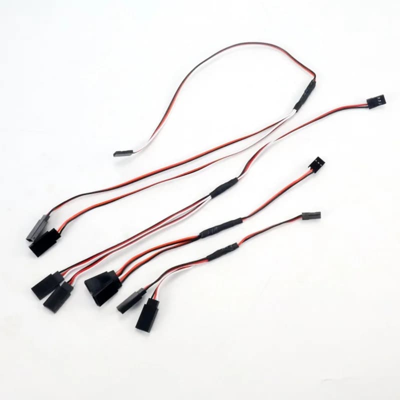 5 Pezzi/Lotto Cavo di Prolunga Servo RC 150mm 300mm 500mm per Batteria JR Futaba, Drone, Auto, Barca, Elicottero, Aereo