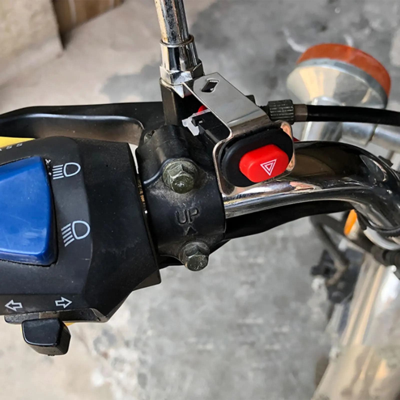 Motorcycle Flasher Output Controller Replacement Part Lightweight Hazard Switch Button for Electric Scooter and Moped