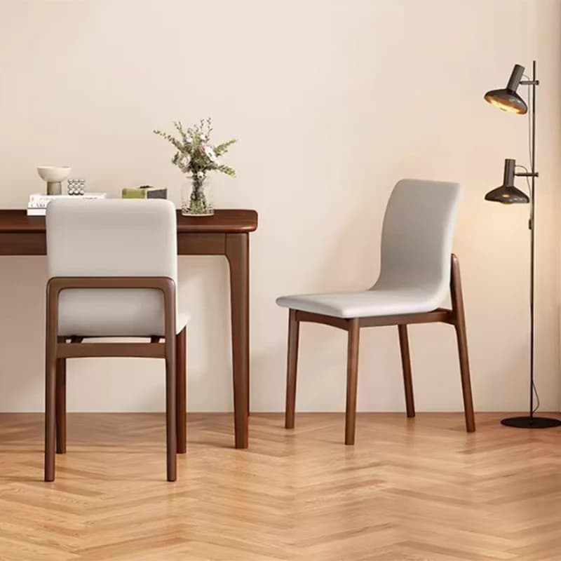 Sedia da pranzo imbottita in legno bianco Gambe in legno Camera da letto Loungefly Sedia da pranzo Ufficio economici Sillas De Comedor Mobili per la casa