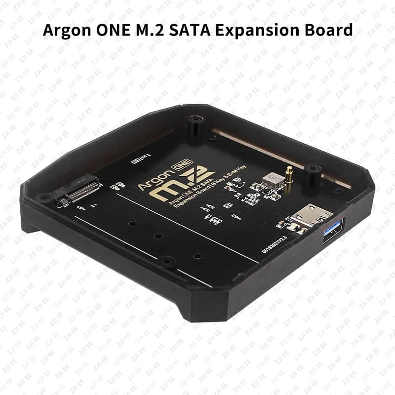 Scheda di Espansione Argon ONE M.2 per Raspberry Pi 4, Case Inferiore in Alluminio, Adattatore USB 3.0 a M.2 SATA NVMe SSD per Case Argon ONE M.2