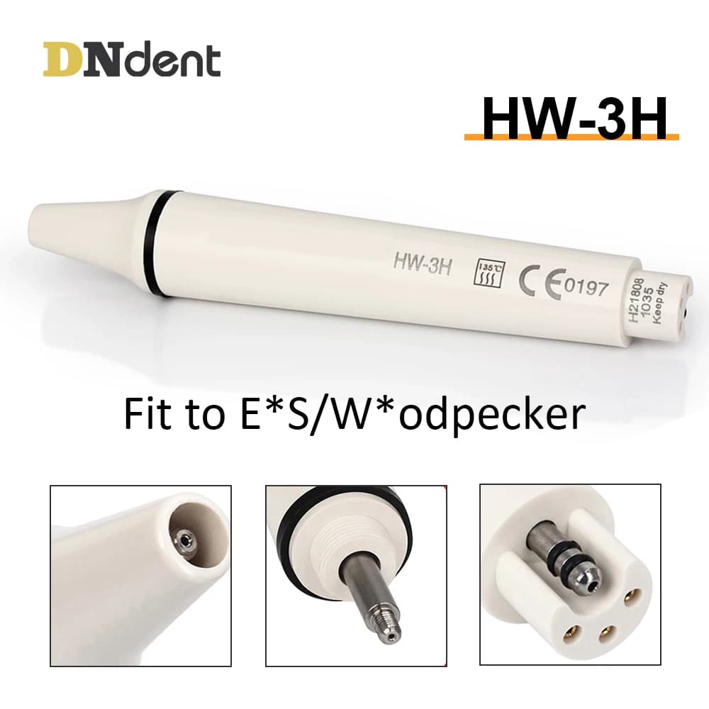 Manipolo per Ablatore Dentale a Ultrasuoni HW-3H Staccabile Senza Luce Compatibile con Punte EMS Strumenti per Sbiancamento Denti