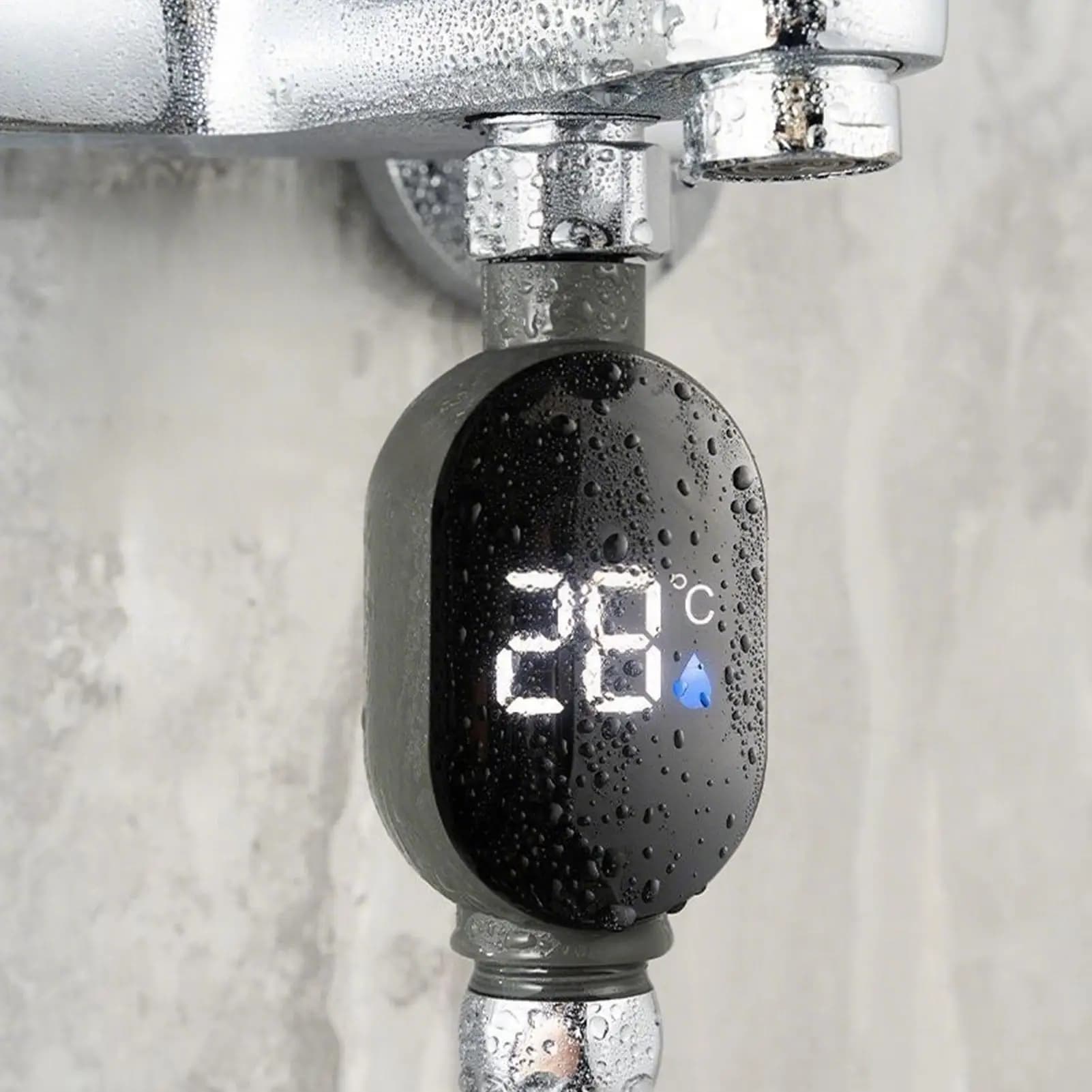 Termometro Digitale Intelligente per Doccia con Display LED, Misuratore di Temperatura per Bagno e Rubinetti