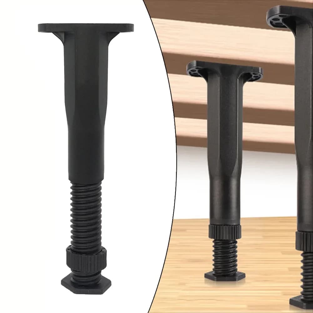 Supporti Telescopici per Mobili, Piedini in Plastica e Acciaio, Staffe Regolabili per Aumento Altezza, Supporti per Travi del Letto