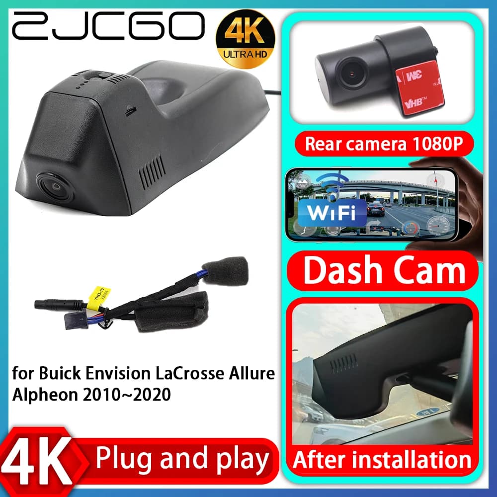 ZJCGO UHD 4K 2160P DVR Plug and Play Camera for Car, Video Recorder for Buick Envision LaCrosse Allure Alpheon 2010-2020