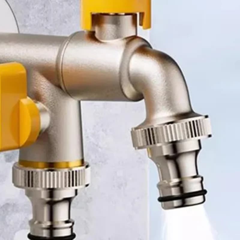 Adattatore per rubinetto per tubo da giardino 1/2 '' 3/4 '' IBC Connettore per serbatoio dell'acqua con 2 prese Raccordo di ricambio per giunto di irrigazione