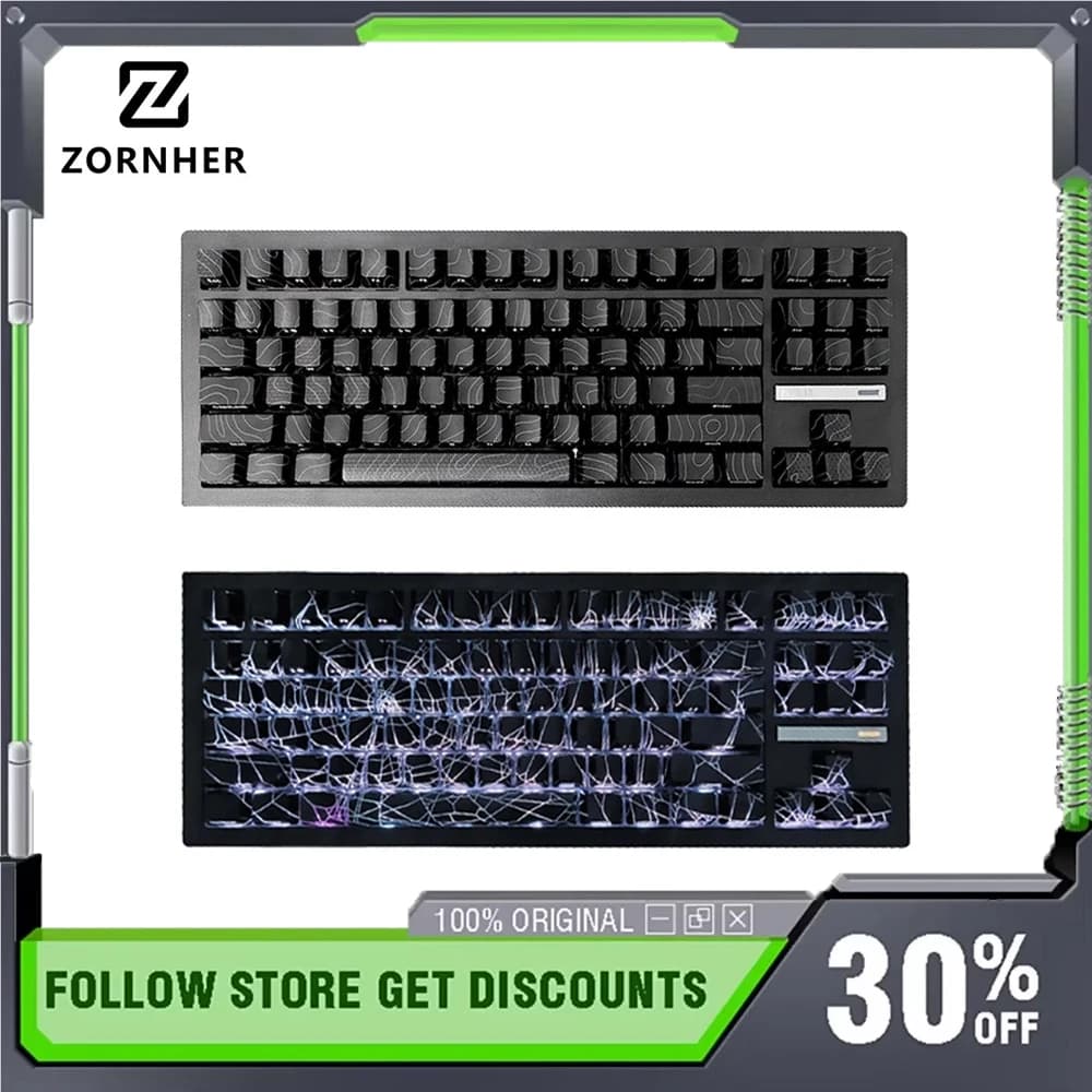 Zoruanya ZH870 Tastiera meccanica Bluetooth wireless Tri-Mode RGB Guarnizione hot swap Tastiera da gioco personalizzata per ufficio Regali per giocatori
