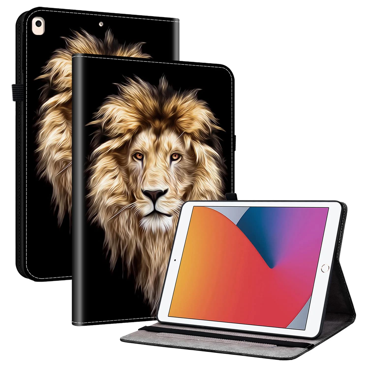 Leather Case For iPad 10.2 (2021) / (2020) / (2019) / Air 10.5 inch (2019) Pattern Printed Stand Tablet Cover with Card Sl