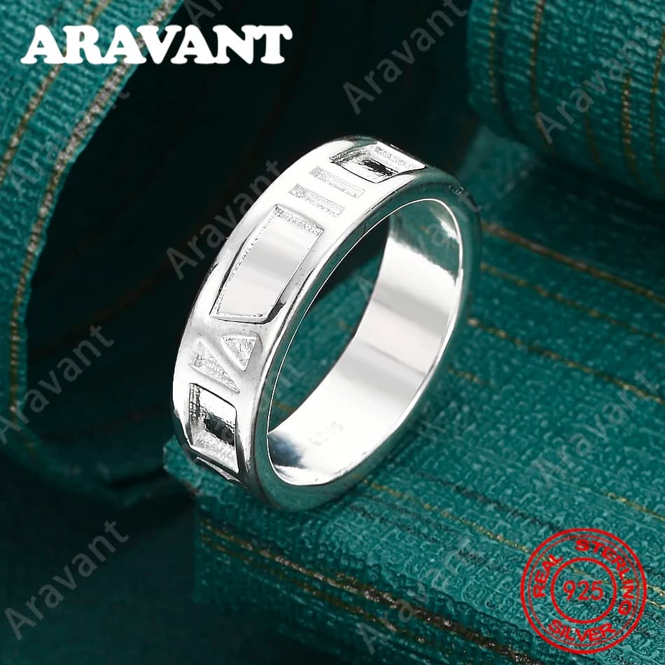 925 Sterling Silver Roman Numerals 7-10 Ring - Everyday Accessory For Women, Simple And Elegant Jewelry