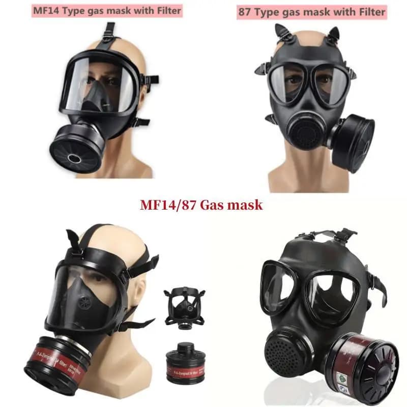 Nuovo Respiratore MF14/87, Maschera antigas a pieno facciale con filtro a carbone attivo per protezione da vapori, sostanze chimiche e contaminanti nucleari