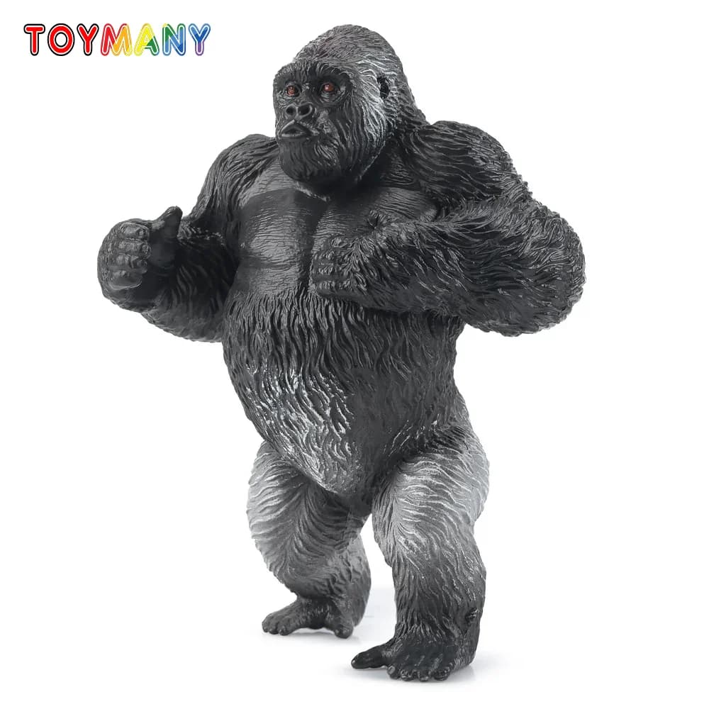 Toymany Simulazione Gorilla Primate Fauna Selvatica Modello Animale Giocattolo Mini Figure Bambole Action Figurine Giocattoli Regalo per Bambini Torta Decora