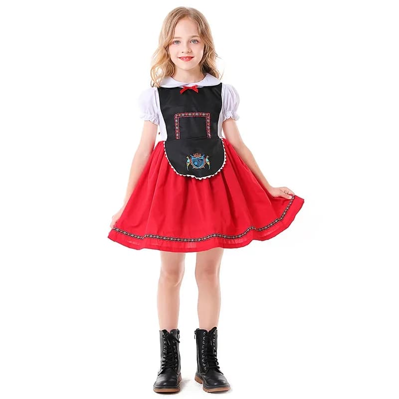 Costume da donna di Halloween, ragazza, vestito cosplay, birra tedesca, cameriera, festival, carnevale, festa
