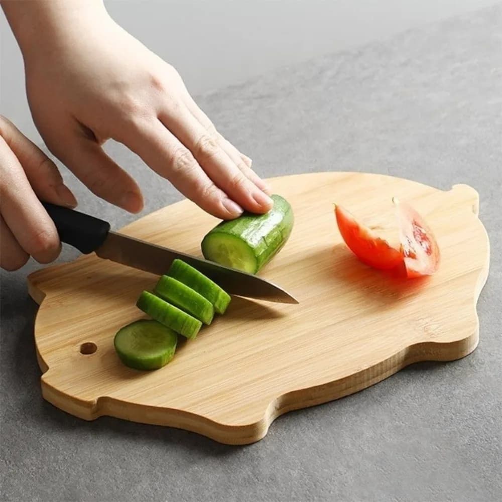 Tagliere in Legno Ecologico a Forma di Maiale, Tagliere Creativo a Forma di Pesce per Alimenti ‌ Tappetini per Tagliere da Cucina