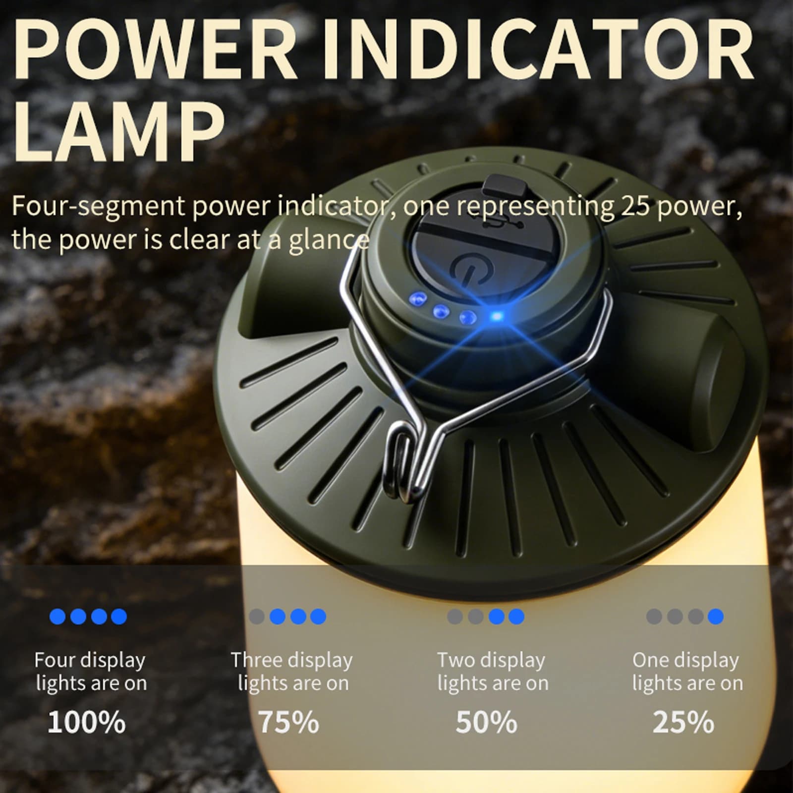 LED Hanging Camping Light 2000mAh Retractable RGB Ambient Lights Portable Night Hanging Lamp for Indoor Emergency Lighting