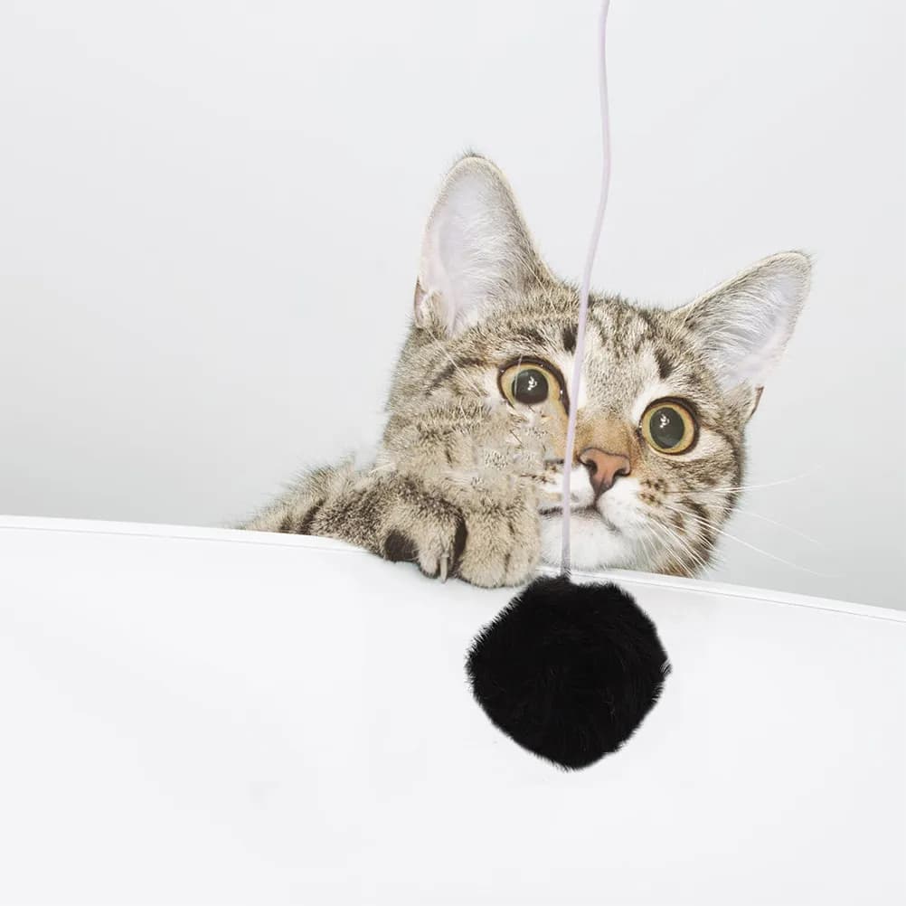 Set di 9 Palline Interattive per Gatti con Corda in Sisal e Palline Morbide per Gattini da Interno, Accessori Fai-da-Te per Alberi per Gatti, Stimolazione Giocativa