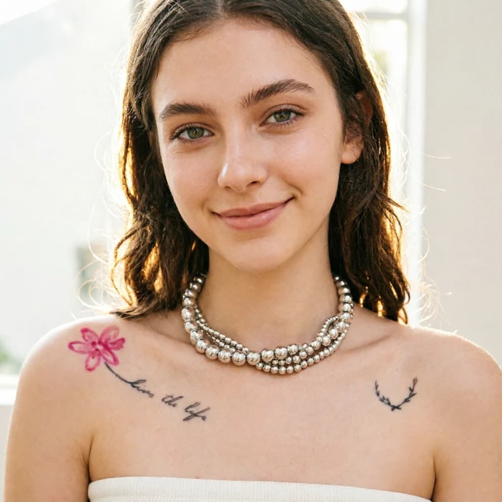Silver Ball Shiny Inlaid Short Necklace Ladies Party Fashion Pearl Choker Multilayer Metal Ball Necklace Charms Lock Bone Chain