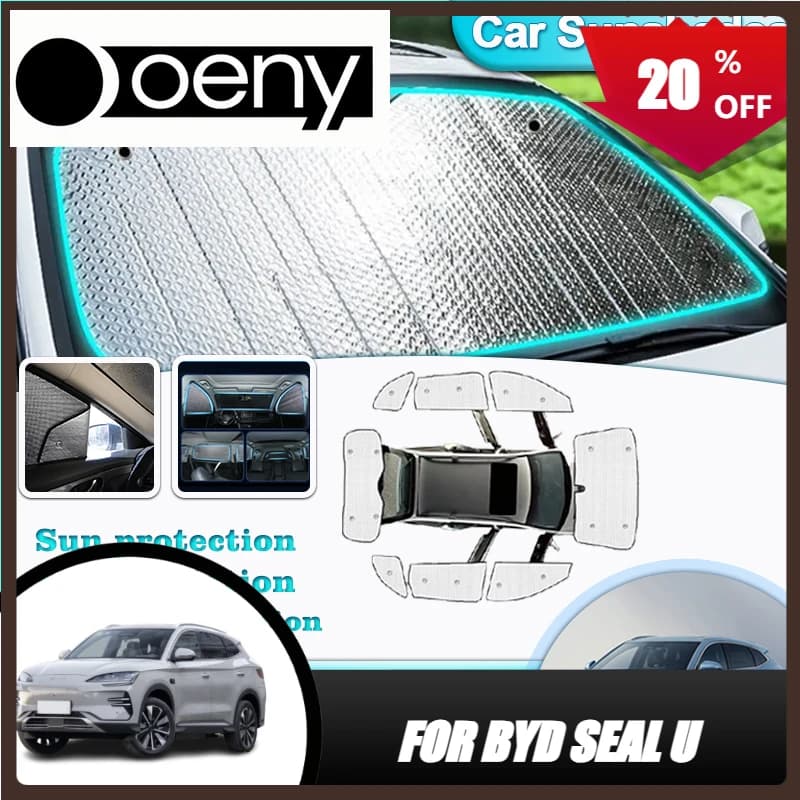 Misura Per BYD Song Plus Seal U Sealion 6 Accessori 2024 2023 2025 Auto Visiera Parasole Auto Parabrezza Parasole Copertura Finestra Tende Da Sole